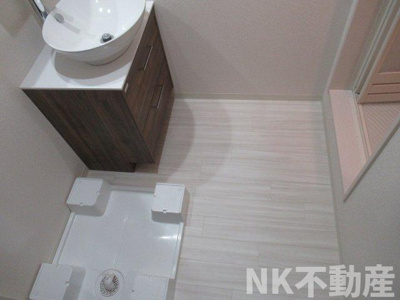 【洗面所】 | フジパレス花園西町（河内花園賃貸） | スペースが確保できる洗面所です