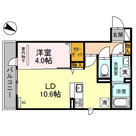 【間取り】 | Ｄ－ｒｏｏｍ麦野　参番館