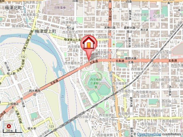 ロフティ西京極郡町の地図