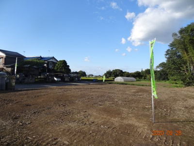 【展望】 | 久喜市菖蒲町下栢間　建築条件なし売地　土地広々156坪