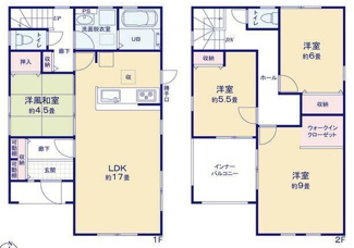 【外観】 | 岐阜市守口町　新築建売全2棟　５月下旬完成予定　お車並列3台可能！収納スペース豊富な物件です♪