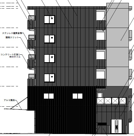 仮）四十瀬マンションの外観|外観パース