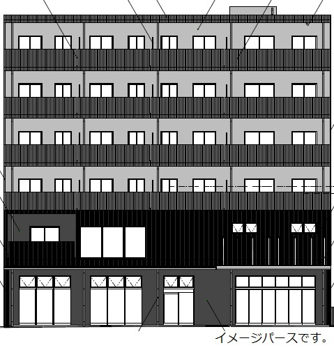 仮）四十瀬マンションの外観パース