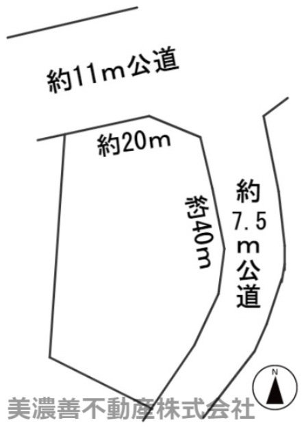 ５６５５５　関市側島土地の区画図