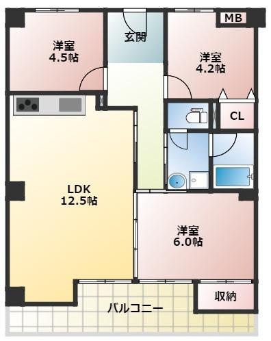 和泉市葛の葉町１丁目のアパートの間取り