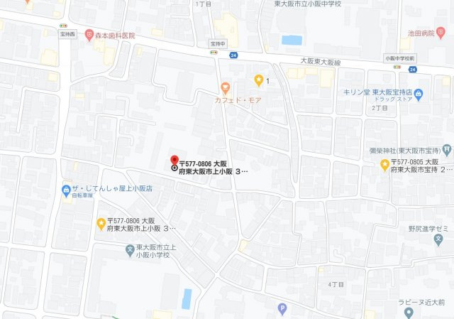 サン・ラフィーエ上小阪B棟の地図