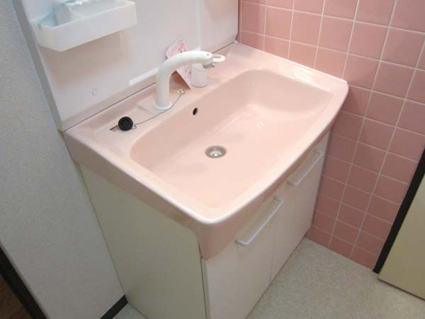 泉大津市池浦町３丁目の賃貸マンションの洗面所|脱衣スペースもあります