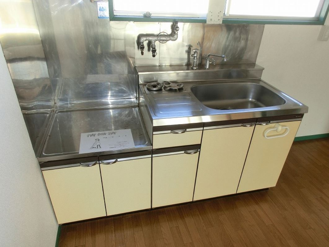 コーポ藤本の洗面所|キッチンを洗面台として利用可能☆神戸市垂水区　コーポ藤本☆