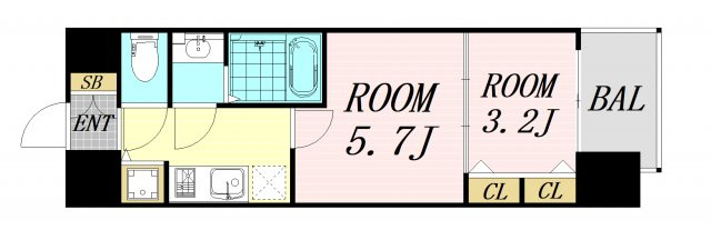 S-RESIDENCE日本橋Qualier 仲介手数料無料の間取り