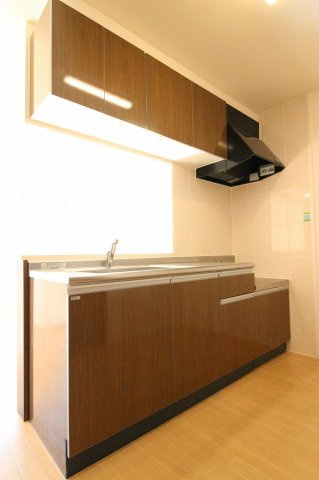 グランバージュ早水のキッチン|コンパクトなキッチンで掃除もラクラク