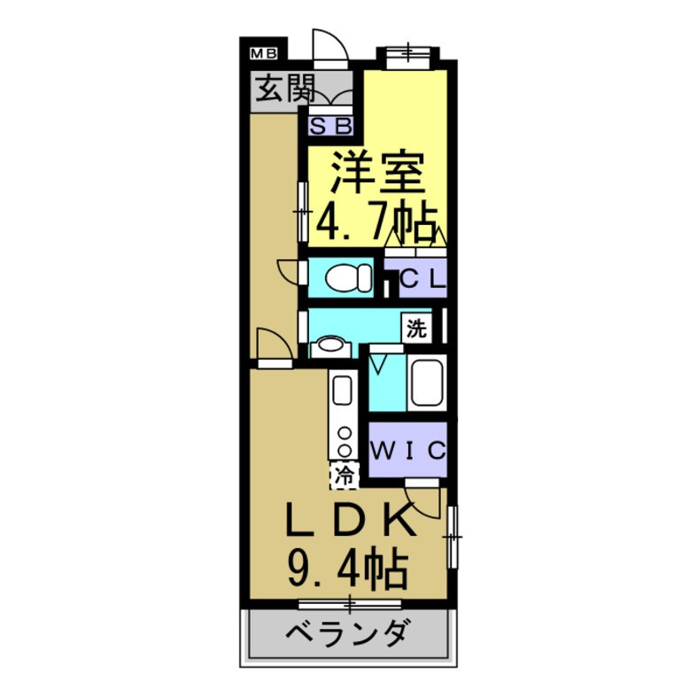 キャッスル常滑　東棟の間取り