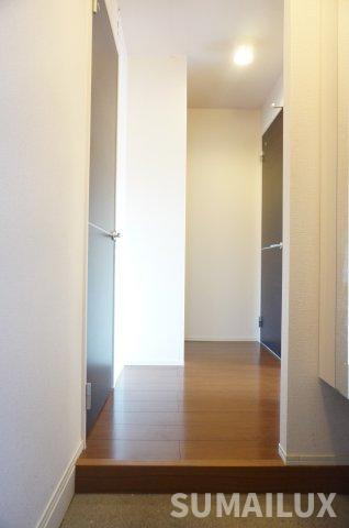 熊本市東区保田窪３丁目のアパートの玄関
