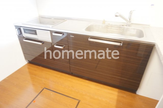 熊本市東区新南部３丁目のアパートのキッチン