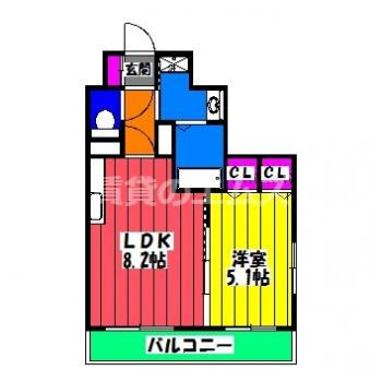 【間取り】 | ラシュール・イン大橋 | ラシュール・イン大橋の間取り
