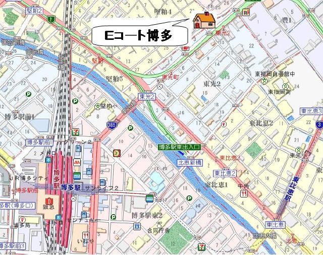 【地図】 | Ｅコート博多