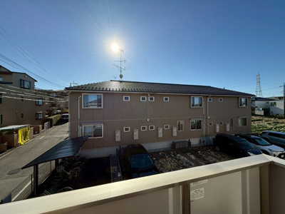 【展望】 | アムールⅠ | バルコニーからの眺望です♪2階にあるので人目が気にならないのが嬉しいですよね☆