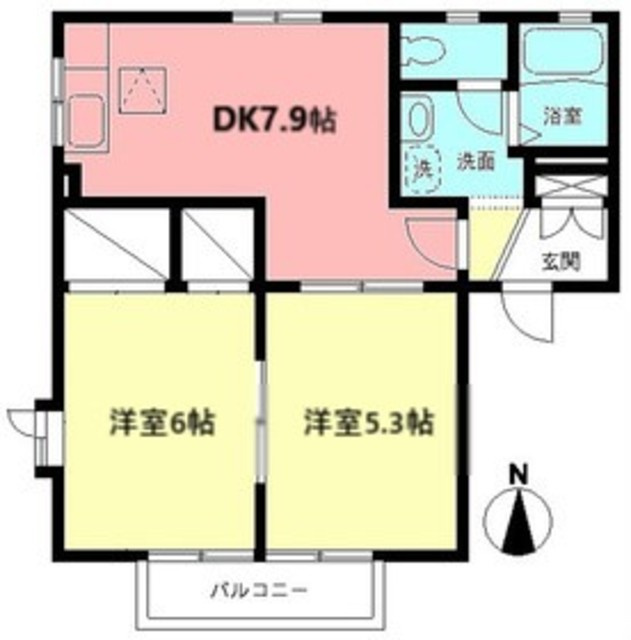 グレイスヒルズBの間取り