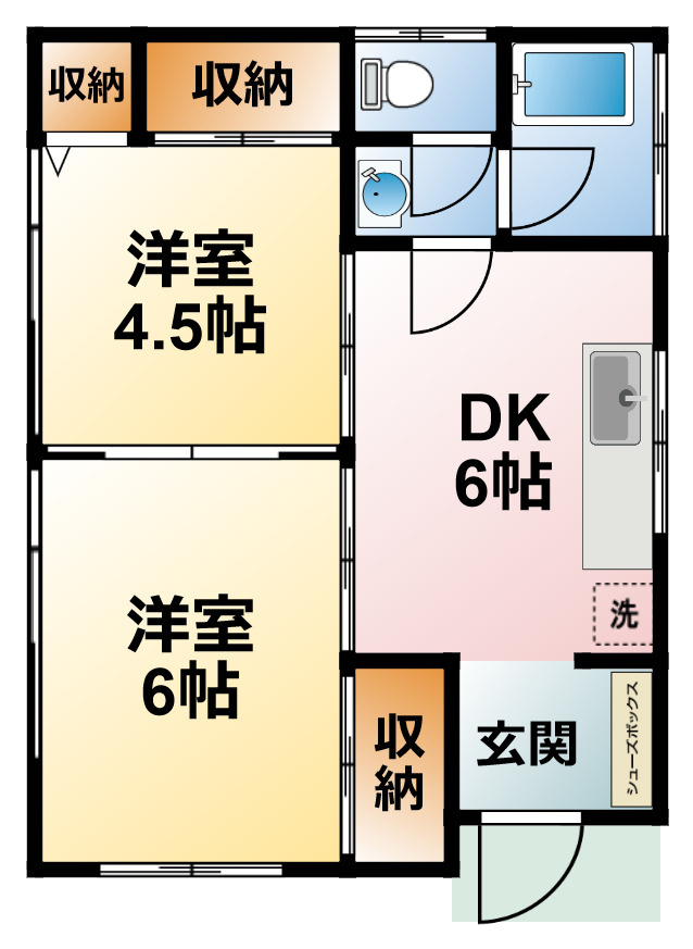 高師貸家の間取り