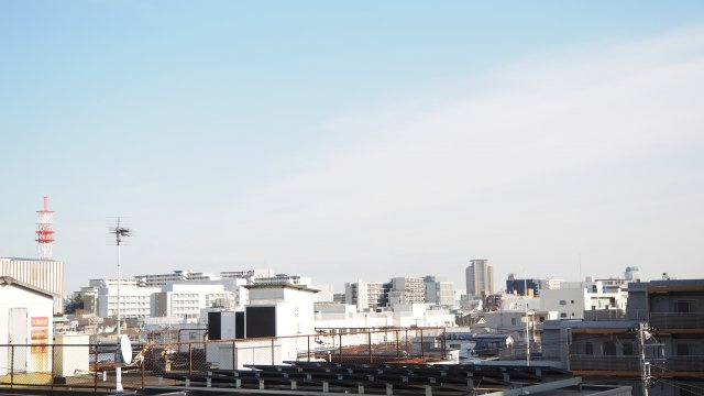 イニシアイオ本蓮沼駅前の展望|バルコニーから東方向の眺望