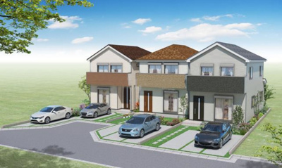 【外観パース】 | 残堀2期 | 完成パース
