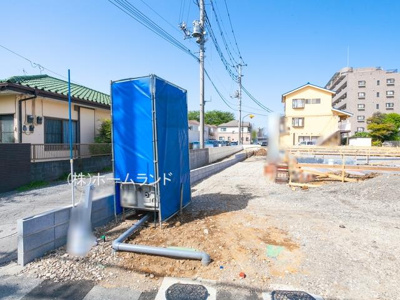 【前面道路含む現地写真】 | 立川市上砂町3期 | 前面隣地通路約5ｍ