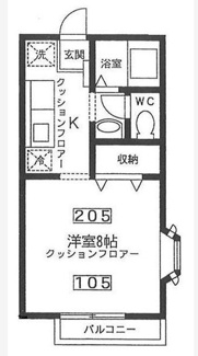 【間取り】 | ボンベール国立 | 参考　現状優先