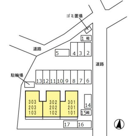 イーストハイムの区画図