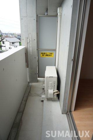 熊本市東区保田窪５丁目の賃貸マンションのバルコニー