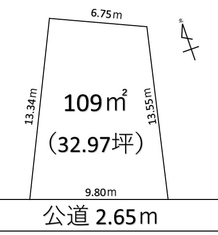 【土地図】 | 深谷市西島 300万 土地