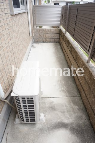 熊本市東区保田窪３丁目のアパートのバルコニー