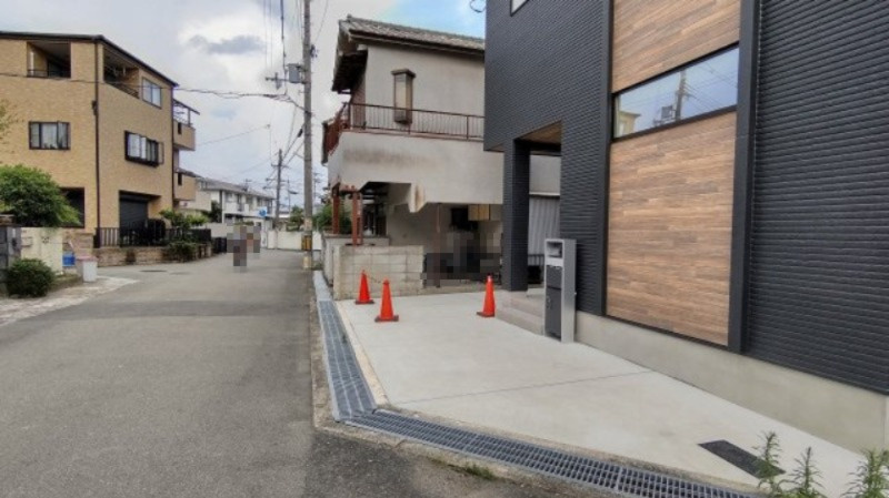 坊島１丁目新築戸建の前面道路含む現地写真