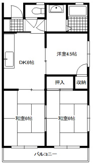 【間取り】 | グリーンハイツ市川