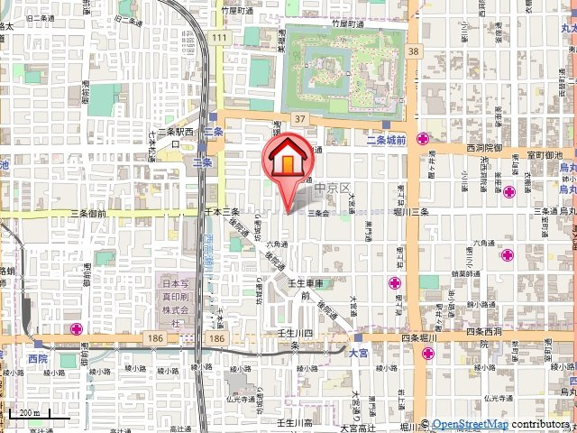 ウインドベル二条駅の地図