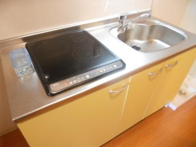 ウインドベル二条駅のキッチン|２口ＩＨ・ＲＨシステムキッチン