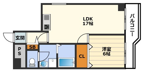 アルテハイム天六Ⅰの間取り