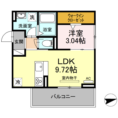 エスペランサ旭　A棟の間取り
