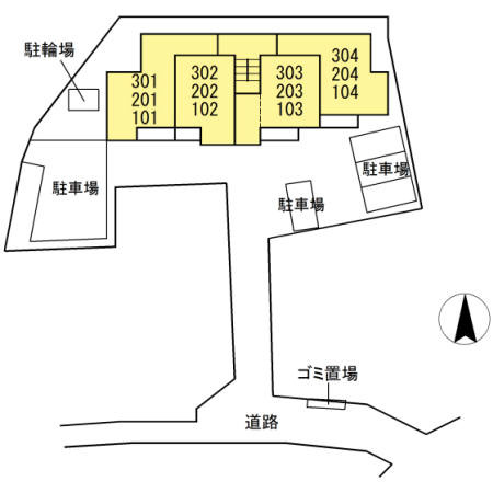 クレールガーデンの区画図