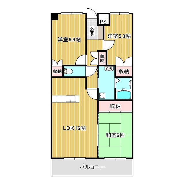 キャッスルコートイワキの間取り
