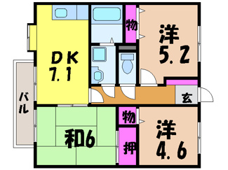 【間取り】 | フォブール一色Ⅱ