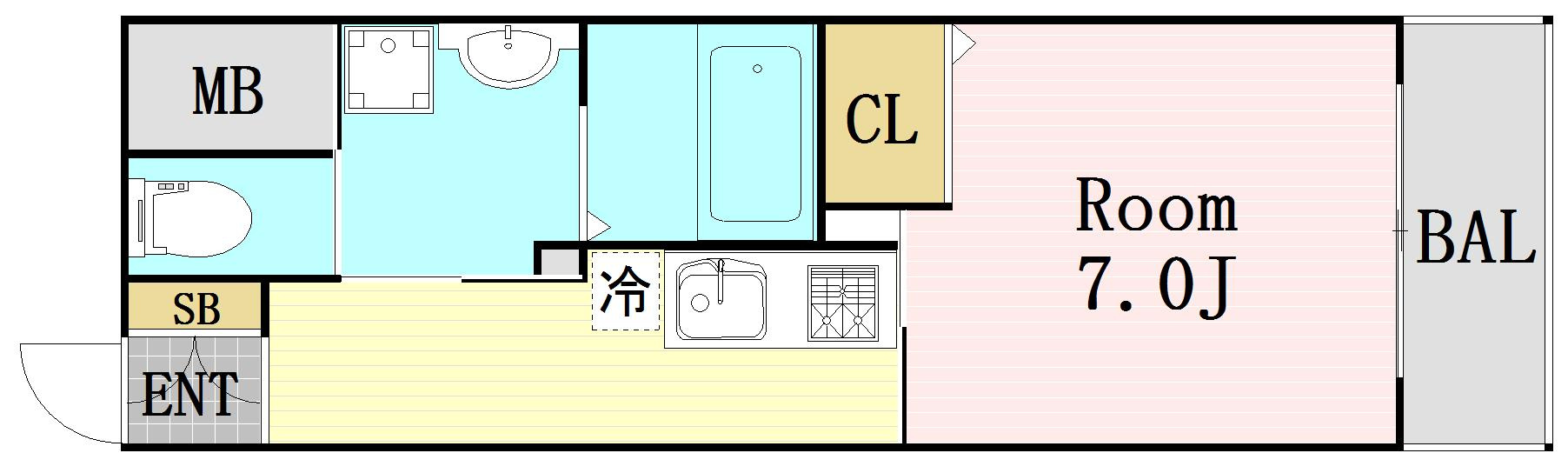 ラフィーネアズマ　仲介手数料無料の間取り