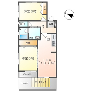 【間取り】 | コア・ＭＡＴＳＵＹＡ　Ⅲ