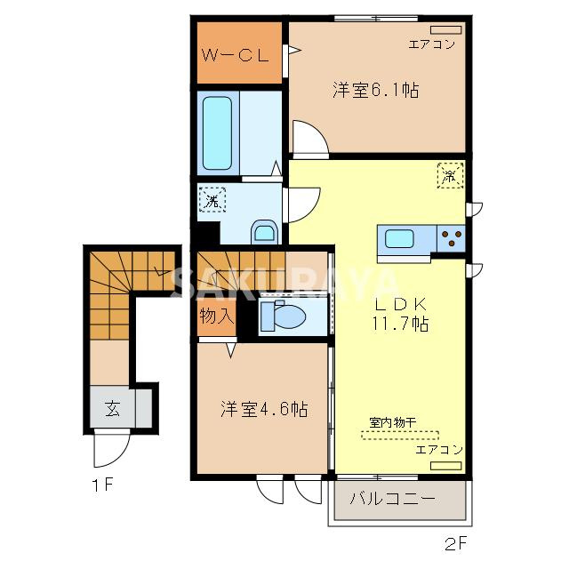プチフルールの間取り