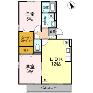 【間取り】 | グレイス　スクエア新涯　５　Ｂ