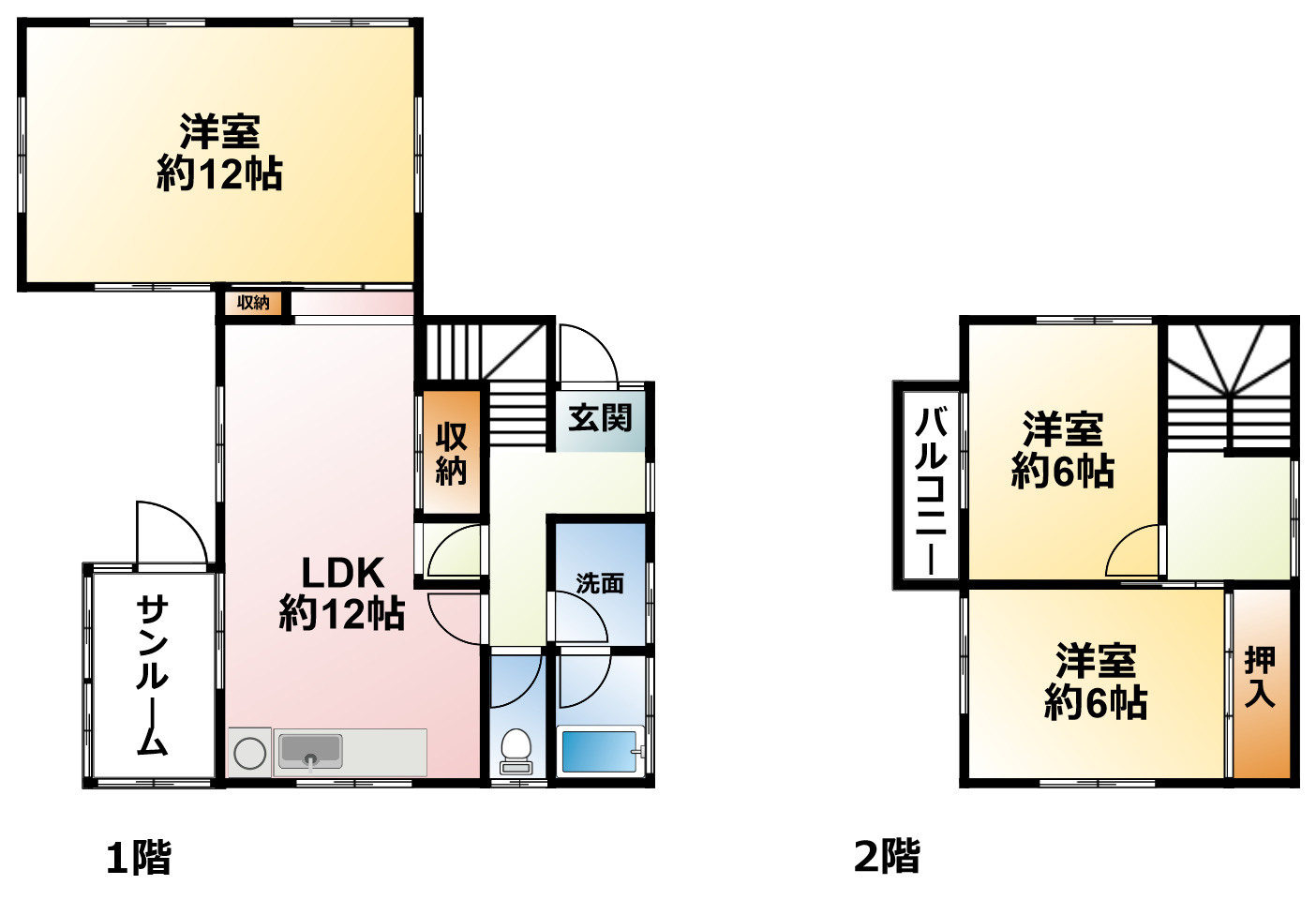 高津戸町貸家の間取り