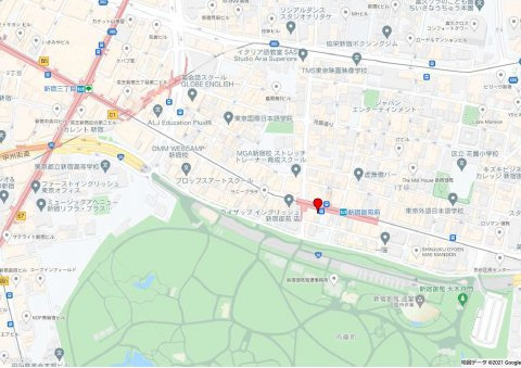 新宿区新宿１丁目の事務所の地図