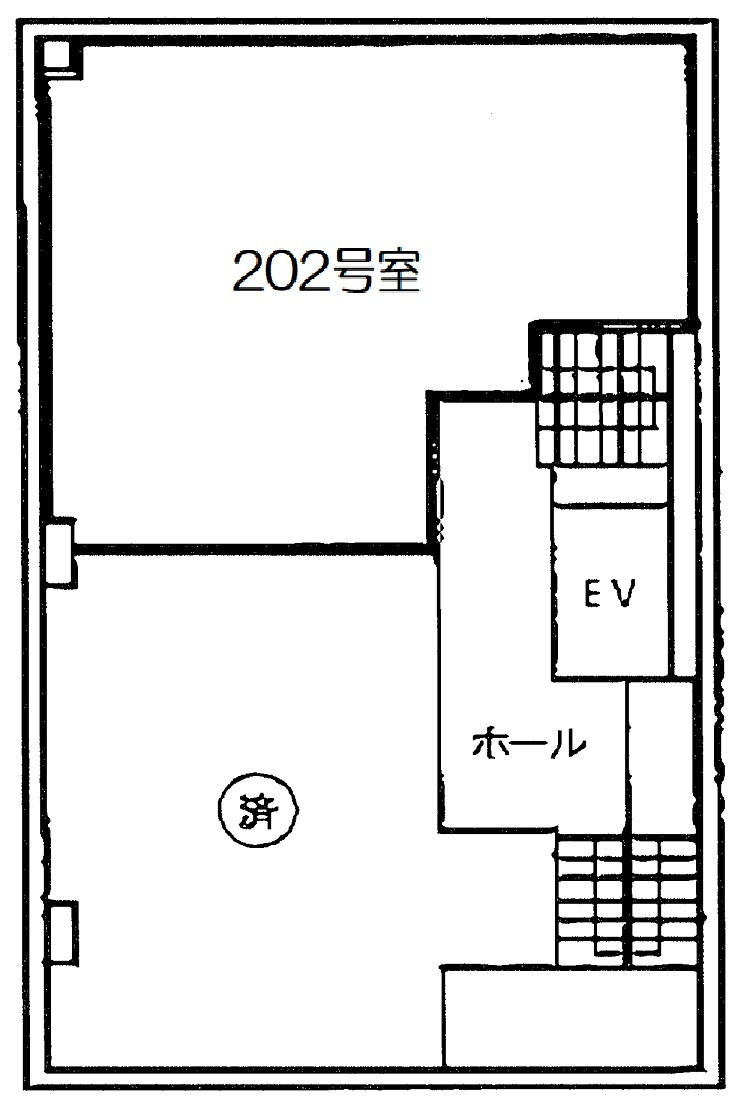 中央区銀座６丁目の店舗一部の間取り