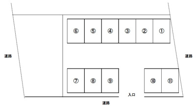 【区画図】 | ハイツ関根パーキング