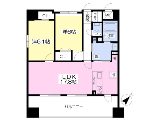 【間取り】 | ラフレシーサ博多東