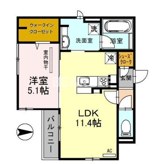 【間取り】 | メゾン・ド・プルミエール | ０１号　　角部屋　横窓有り