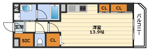 Ciel・D東梅田の間取り